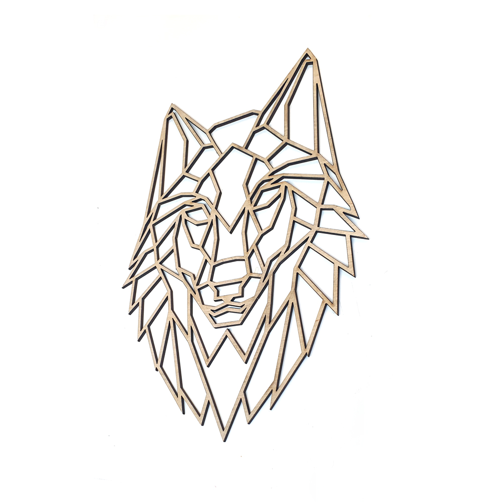 Geometric Wolf - Plywood